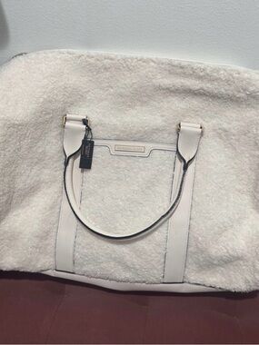 New Victoria's Secret White Sherpa Tote Bag
